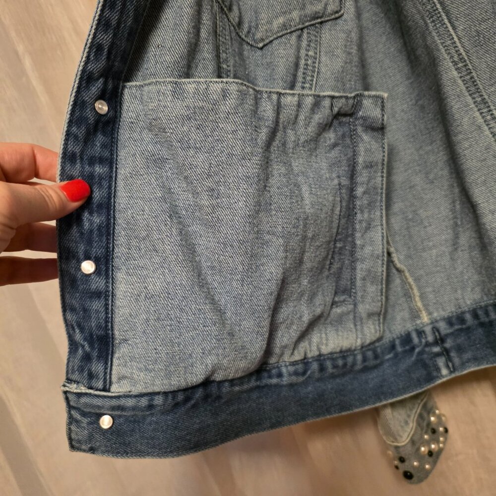 NWT - Homme Femme Unisex Pearl Denim Jacket - Picture 5 of 6